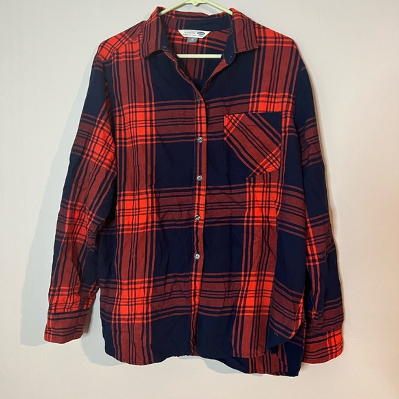 Old Navy Tops - Women’s Size XL Old Navy Red and Black Plaid Flannel